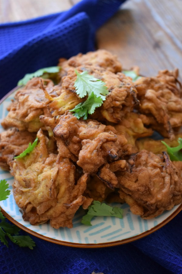Onion Bhajis with Spicy Mango Chutney