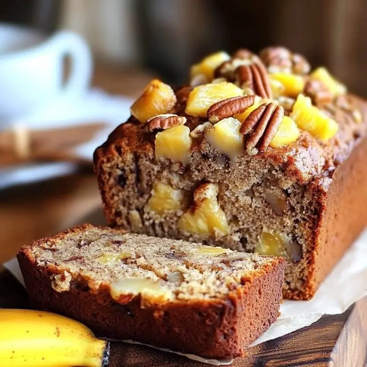 Banana Pineapple Pecan Bread