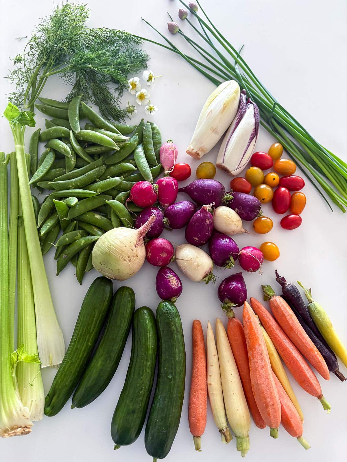 Fresh veggies for crudité platter