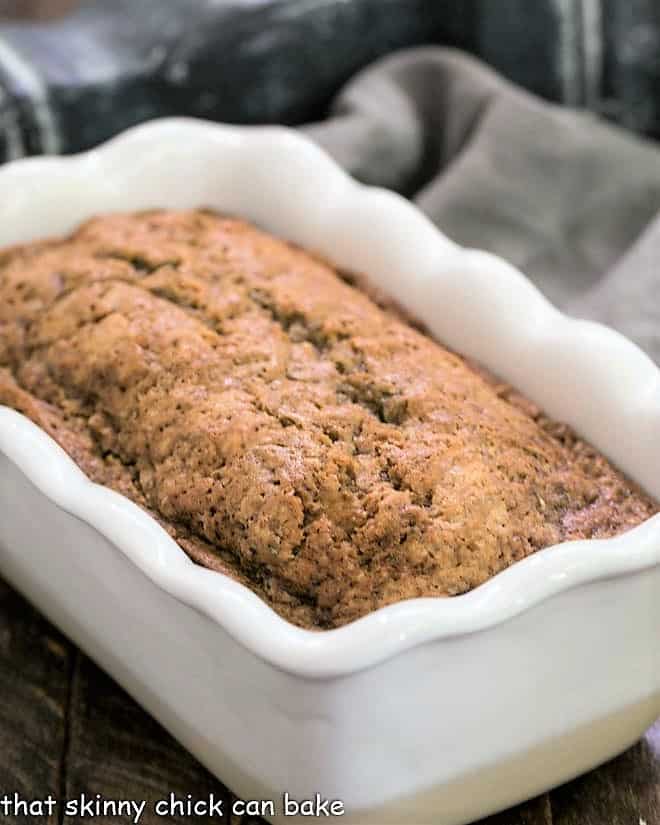 Loaf of Cinnamon Spiced Zucchini Bread.