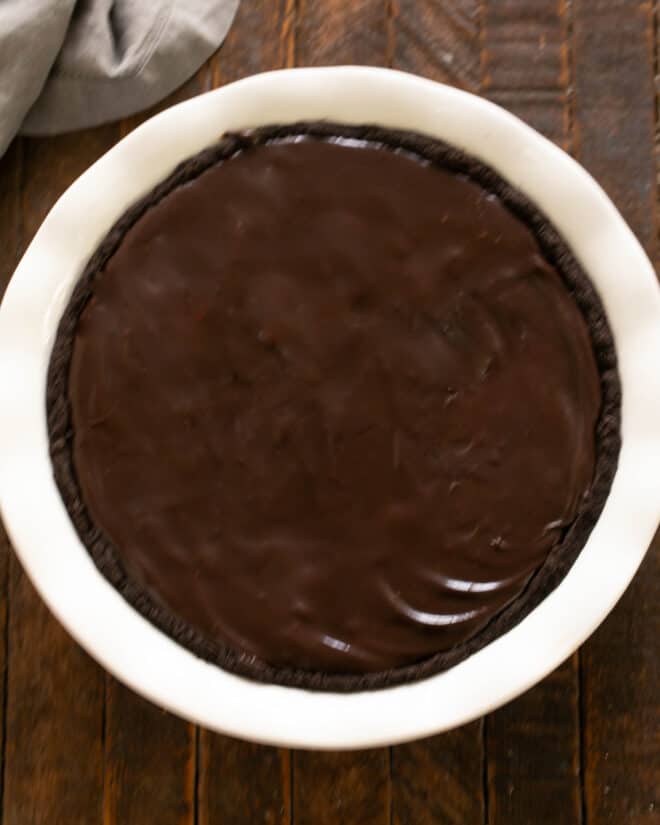 Spread Fudge Sauce Over Ice Cream.