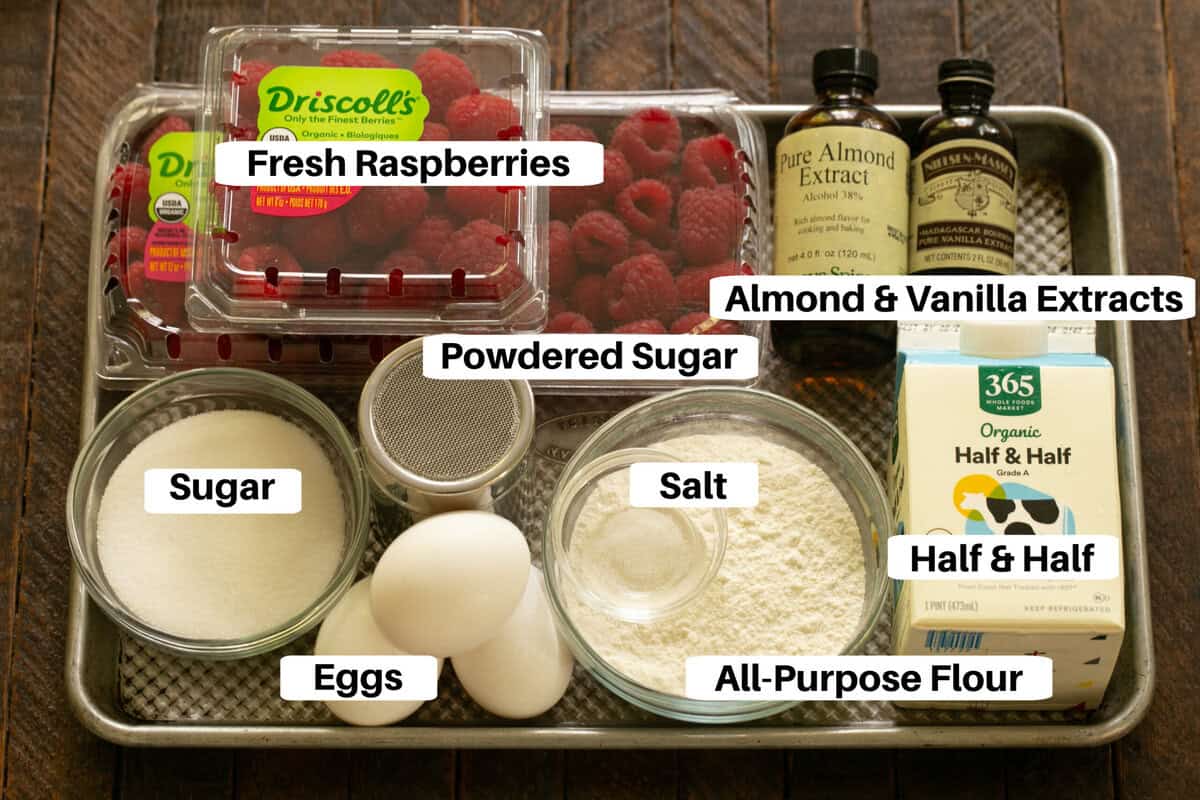 Raspberry Clafoutis Ingredients