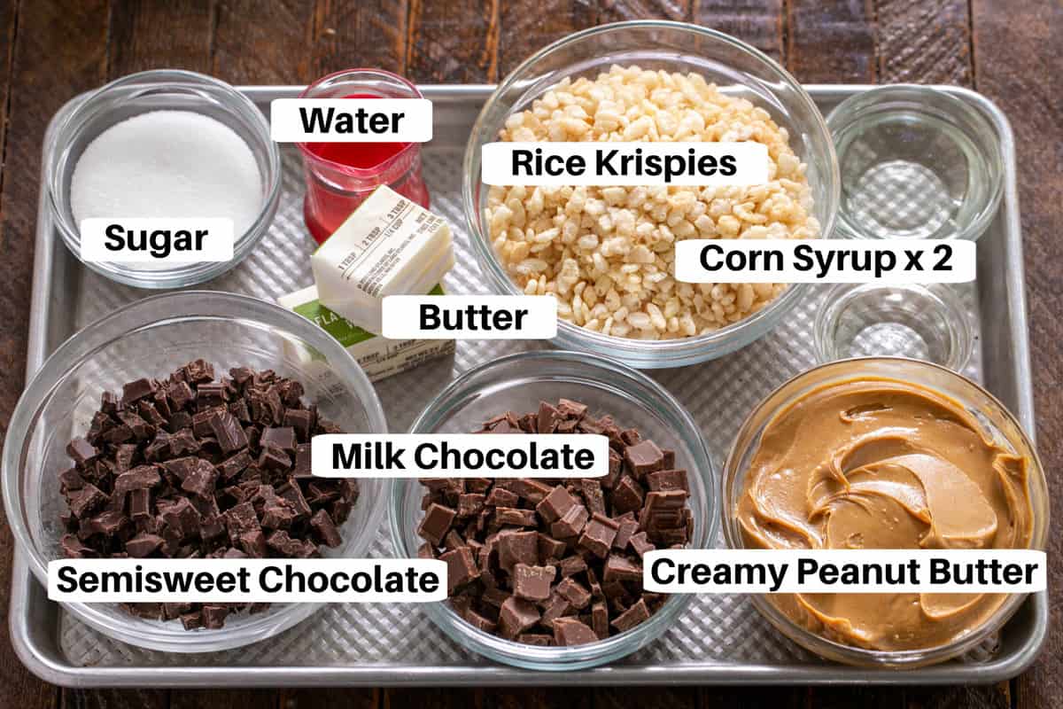 Ingredients for Chocolate Peanut Butter Bars
