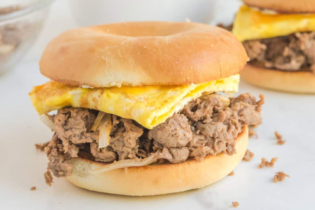 Steak Egg and Cheese Bagel