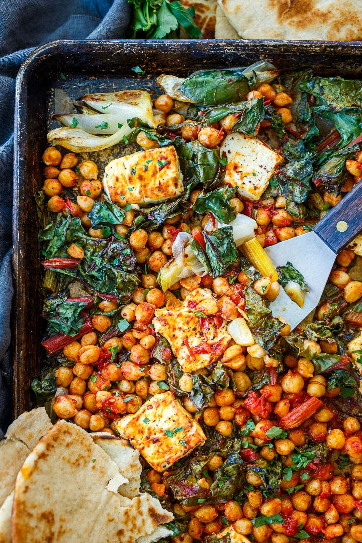 Baked Feta with Chickpeas