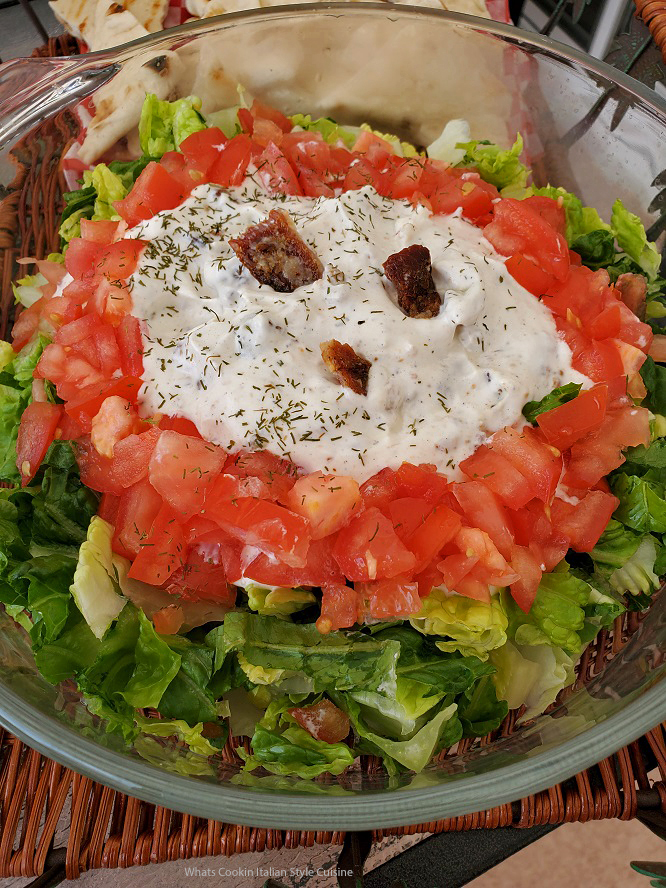 BLT Dip served with fresh ingredients