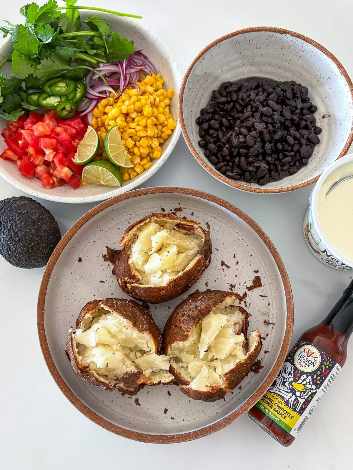 Ingredients for Mexican Baked Potatoes