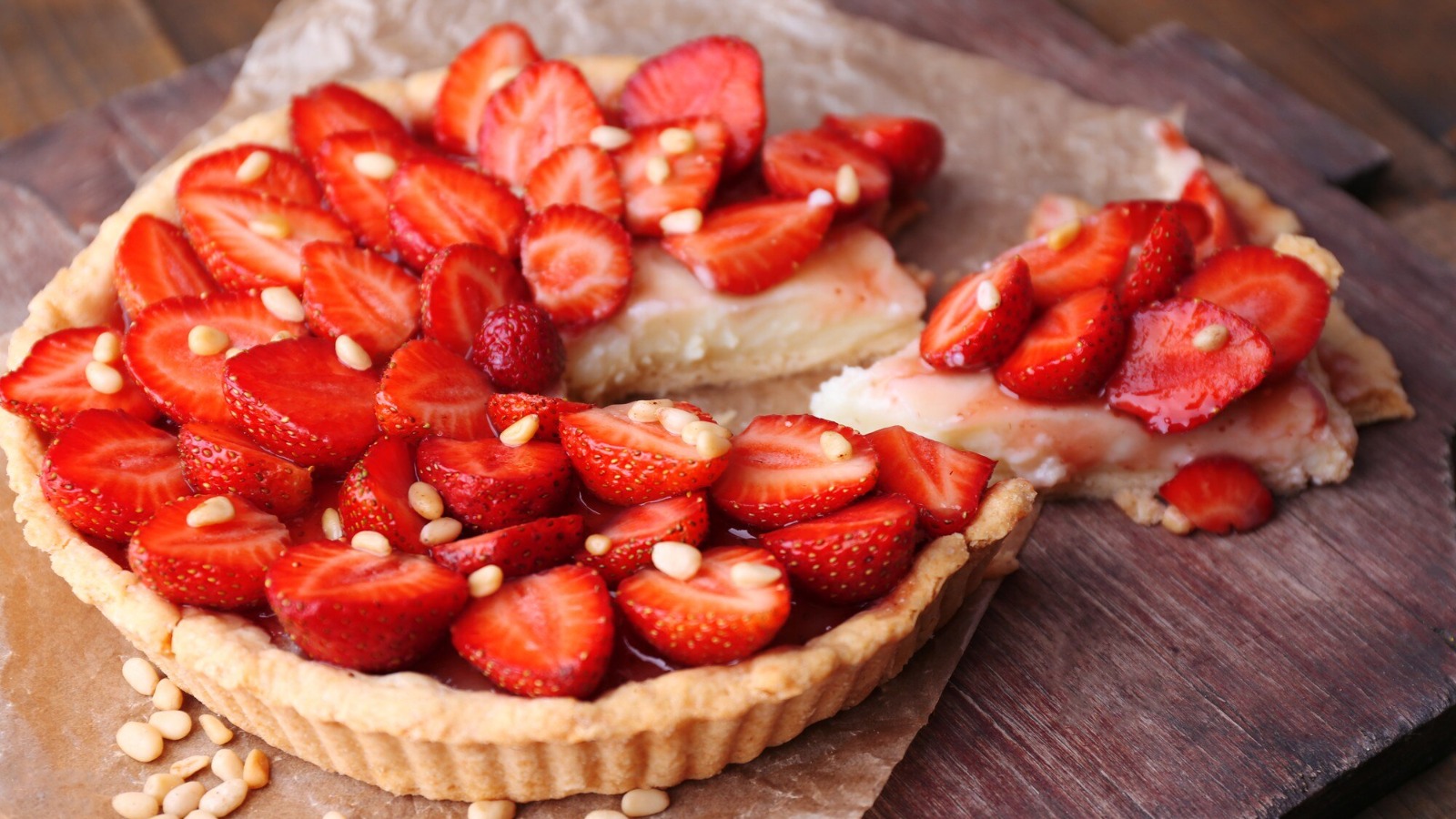 Fresh strawberry tart