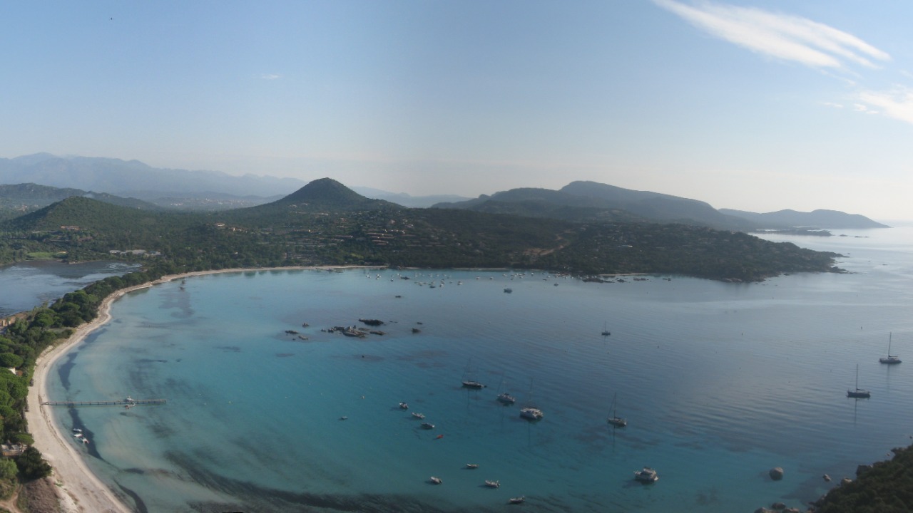 Santa Giulia Beach at sunset